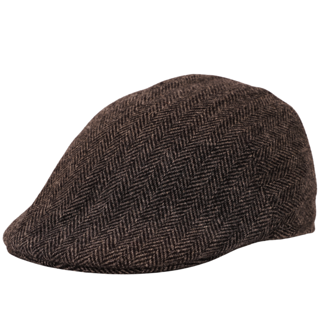 Faustmann Flatcap  Ohrenklappen  Premium Wolle Fischgrat anthrazit