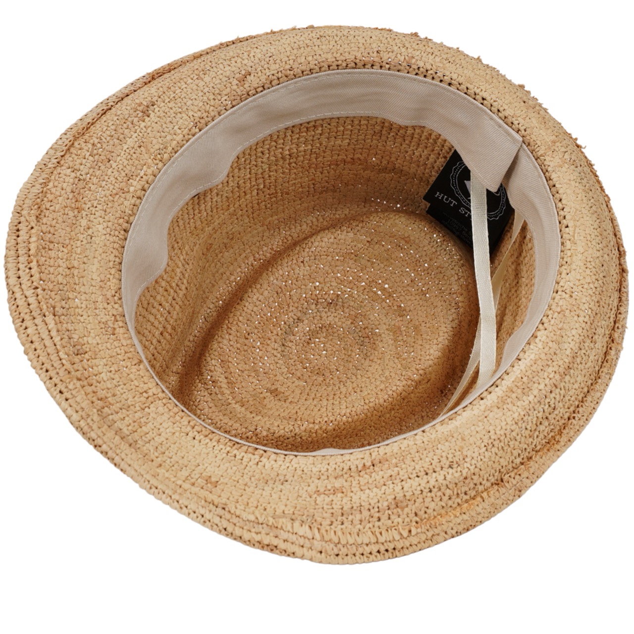Raffia Stroh Trilby Made in Italy natur-braun