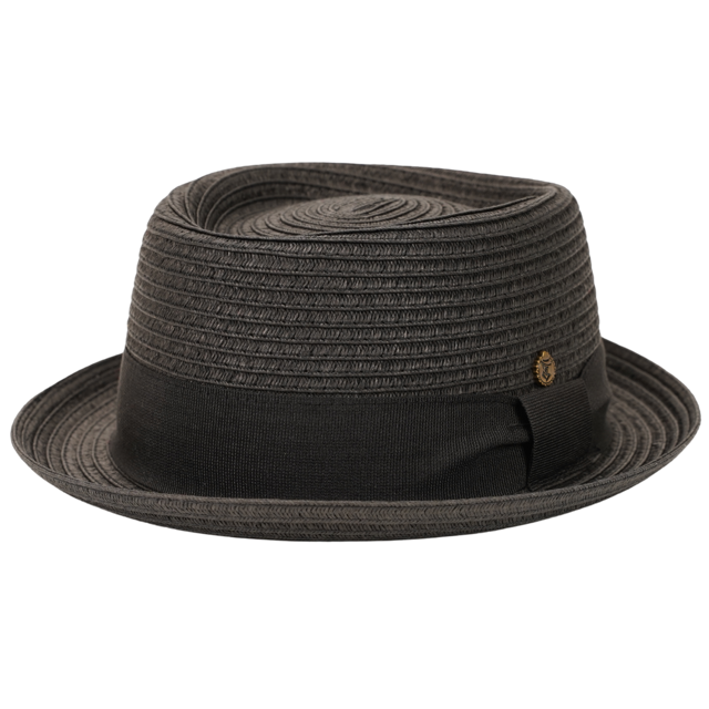 Strohhut Porkpie Made in Italy schwarz