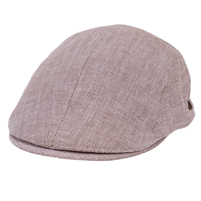 Leinen Premium Schiebermütze beige - Made in Italy