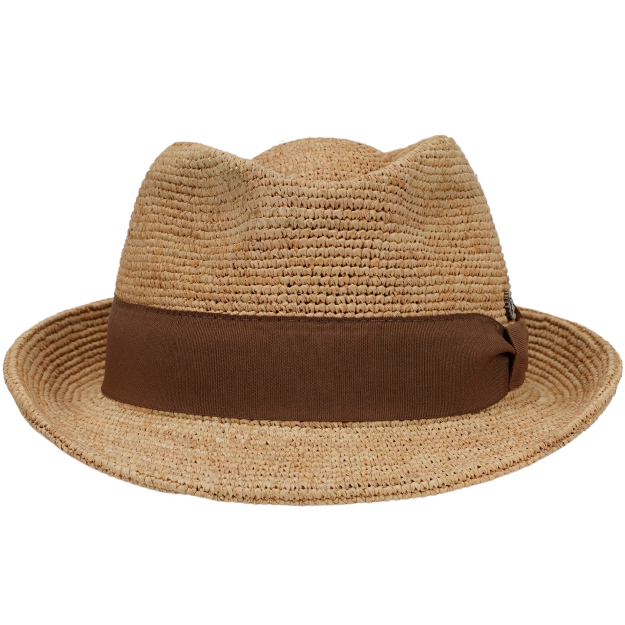 Raffia Stroh Trilby Made in Italy natur-braun
