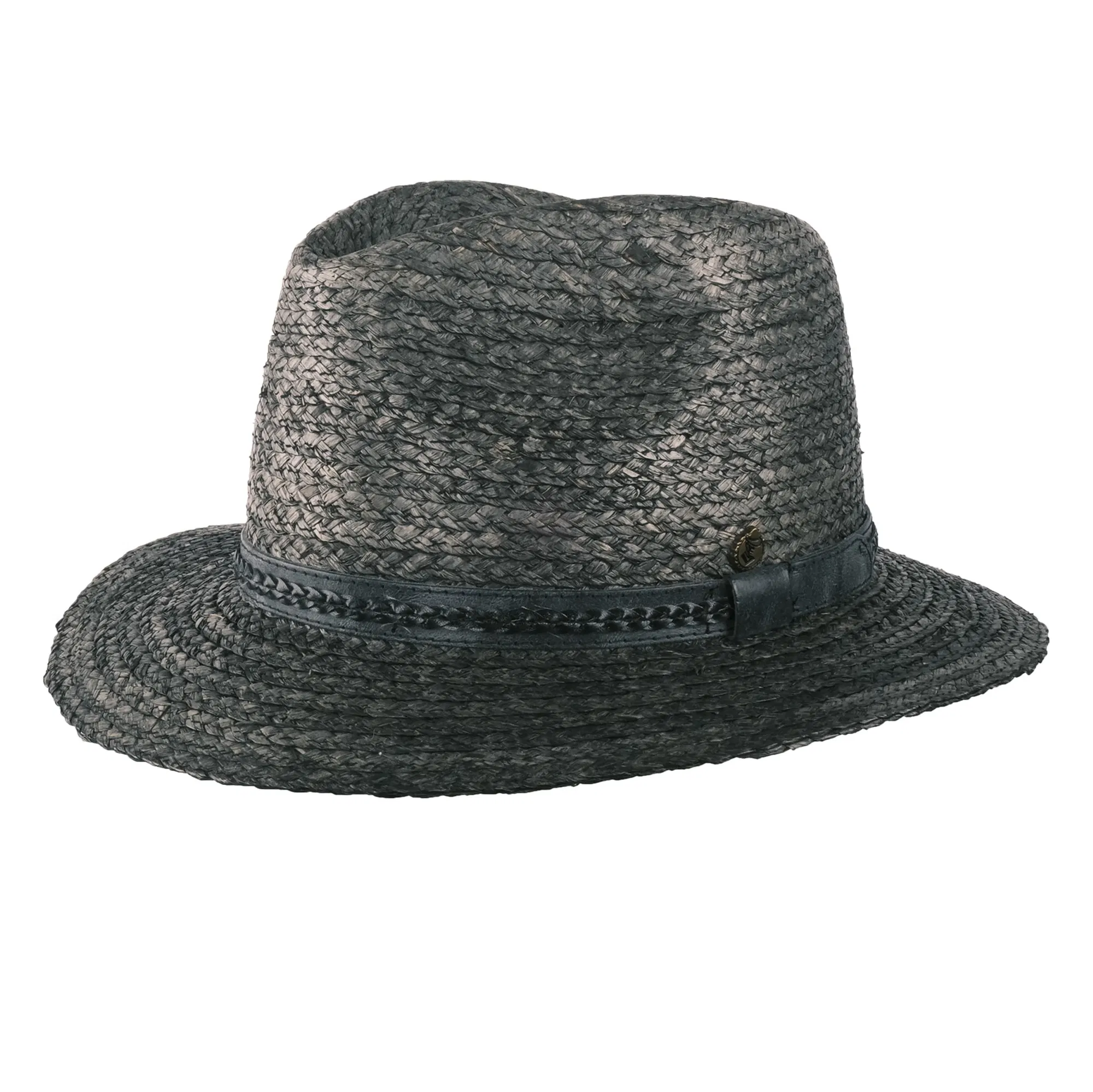 Strohhut Fedora Palermo schwarz