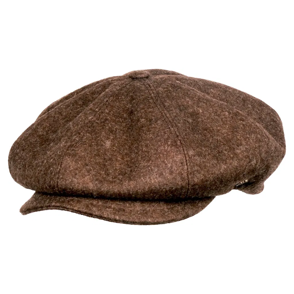 Bakerboy Schiebermütze Merino Premium Wool Handmade braun