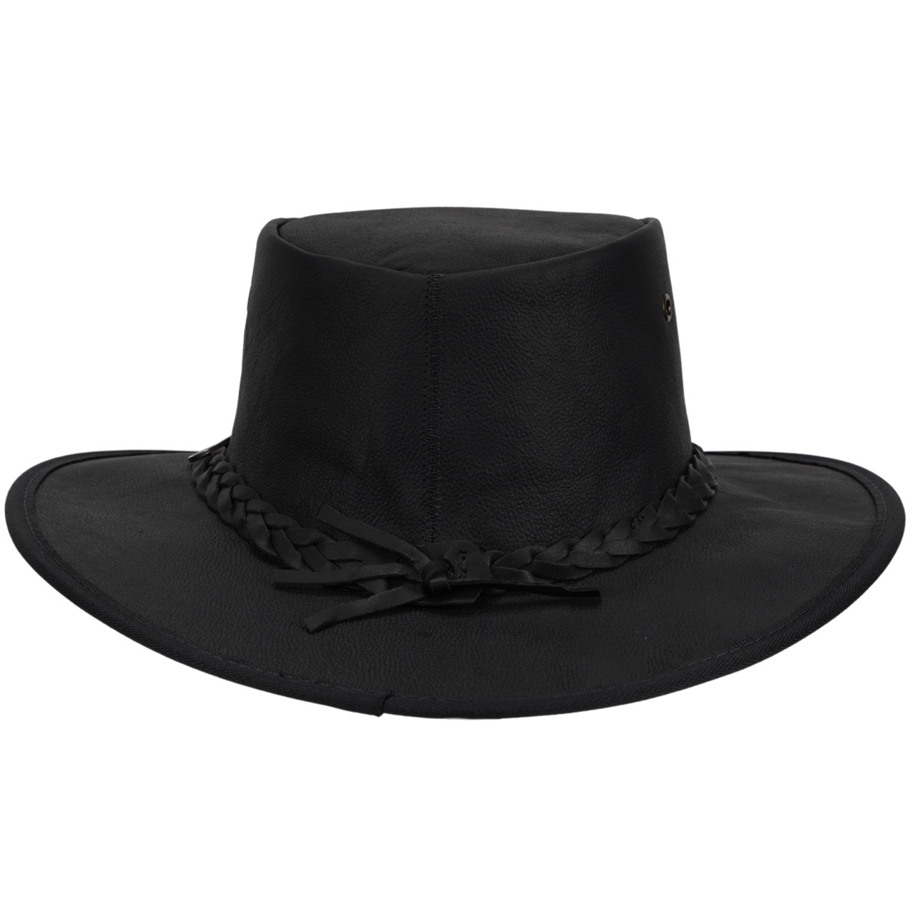Barmah Hats Leder Westernhut schwarz