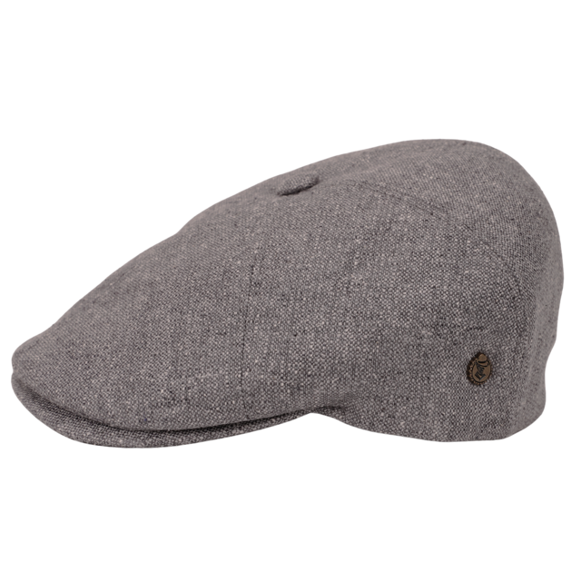 Seidenmütze Premium Newsboy Cap grau - Handmade in Italy