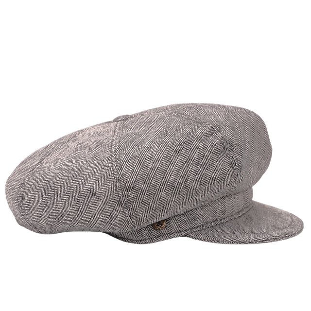Damen Leinen Cotton Ballonmütze Pisa grau - Made in Italy