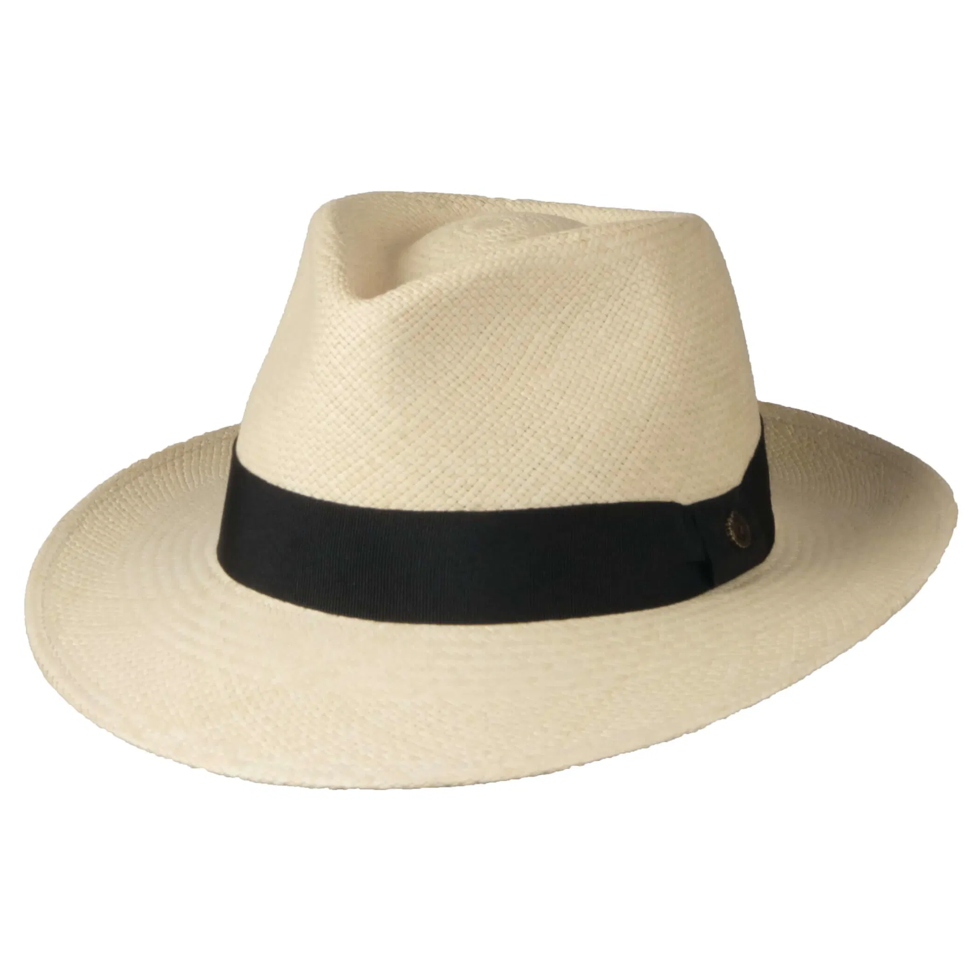Panamahut Fedora Solana Handmade natur-schwarz