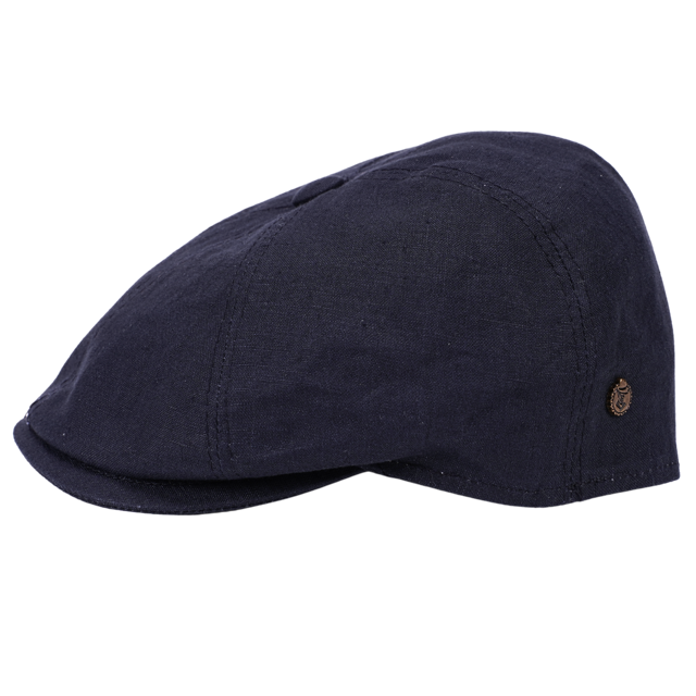 Leinen Newsboy Schiebermütze Amalfi navyblau