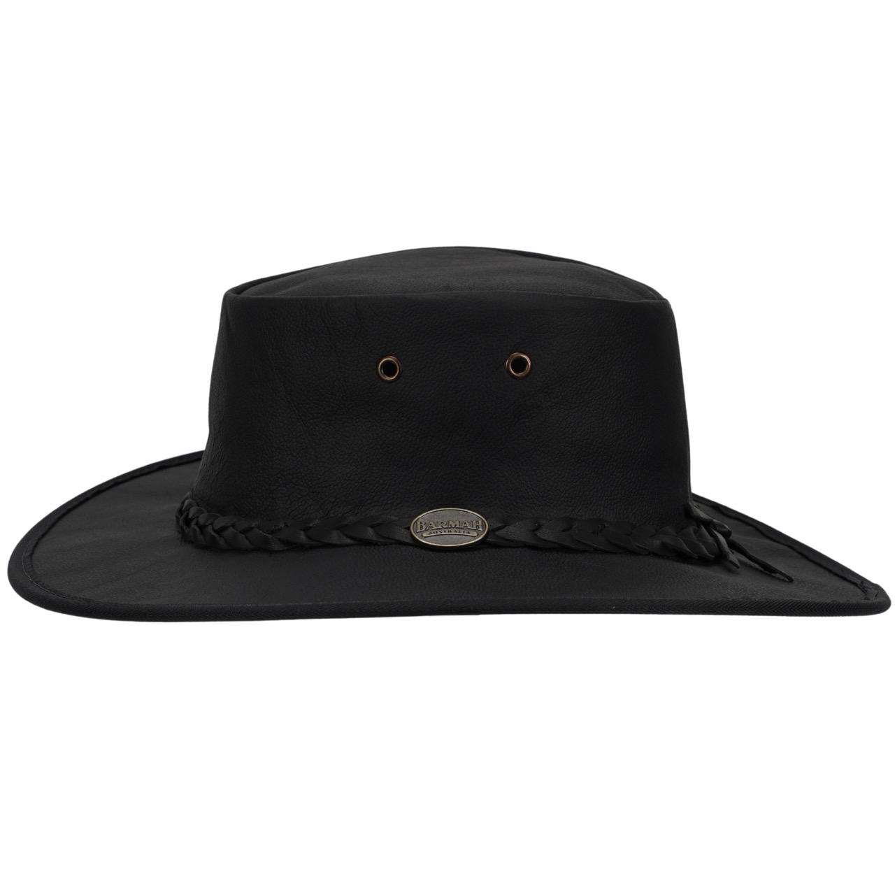Barmah Hats Leder Westernhut schwarz