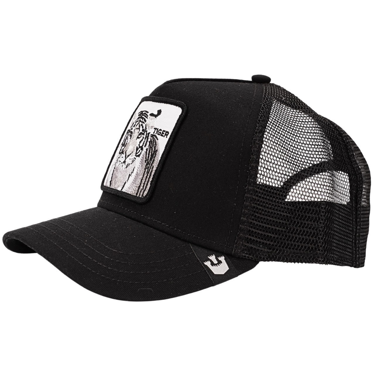 Goorin Bros Original Trucker Cap White Tiger schwarz