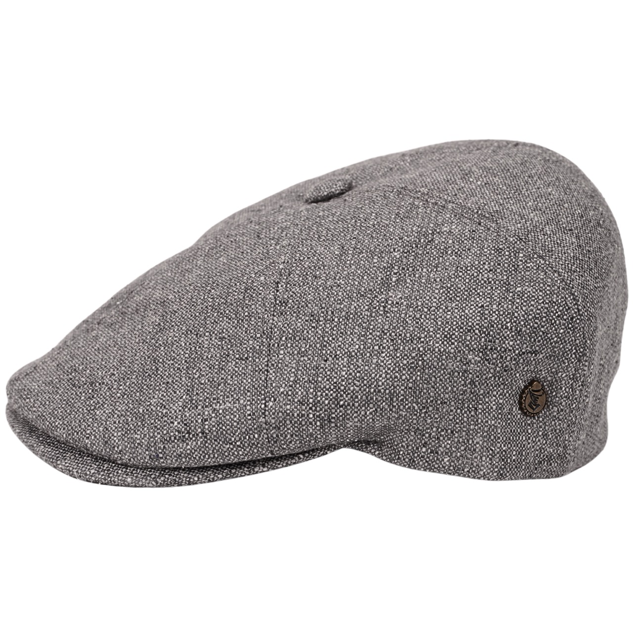 Seidenmütze Premium Newsboy Cap grau - Handmade in Italy