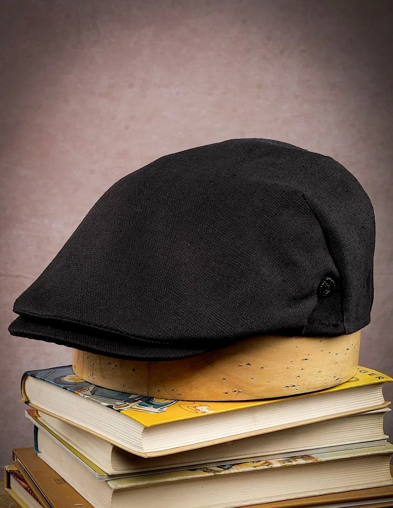 Hanf Schiebermütze Adria Handmade schwarz