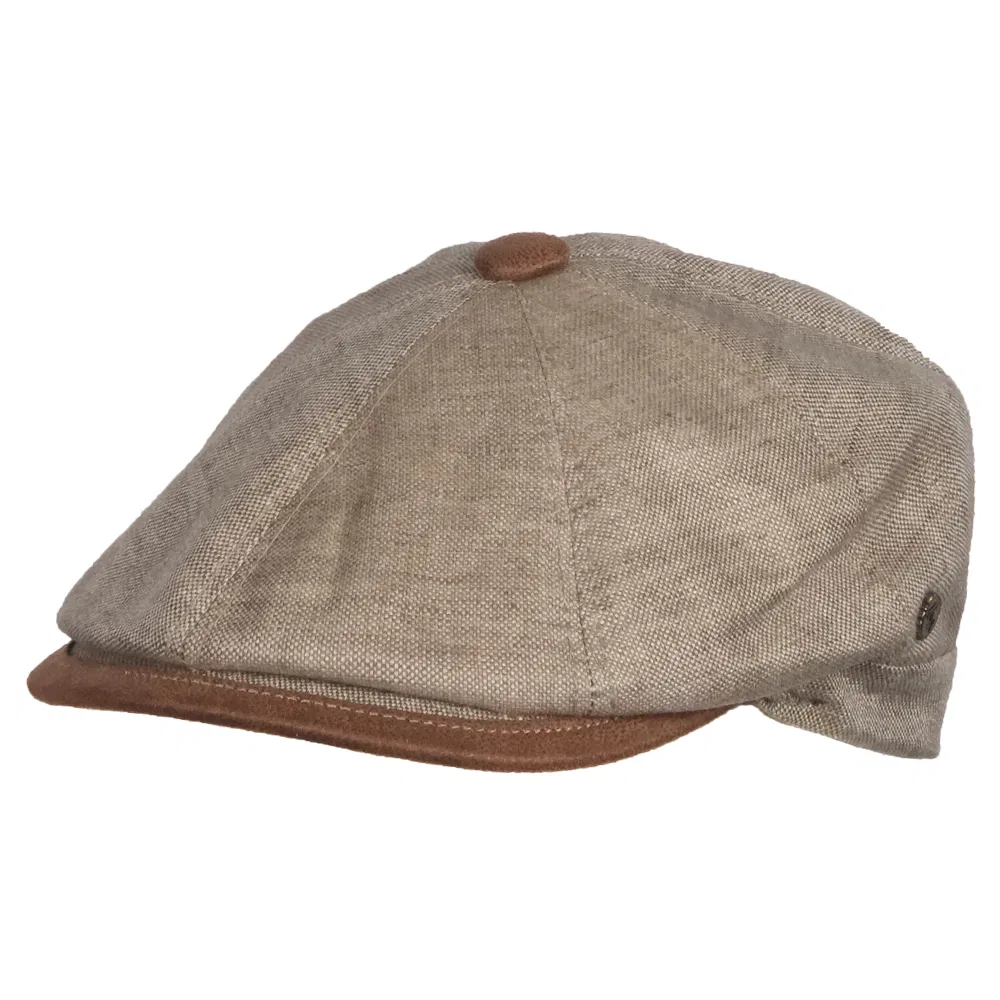Leinen Newsboy Cap Bessana beige