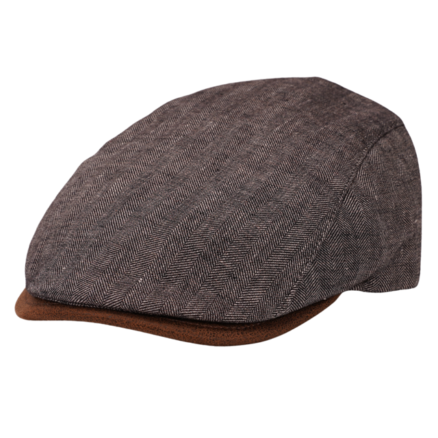 Leinen Schiebermütze Vittorio blaugrau - Made in Italy