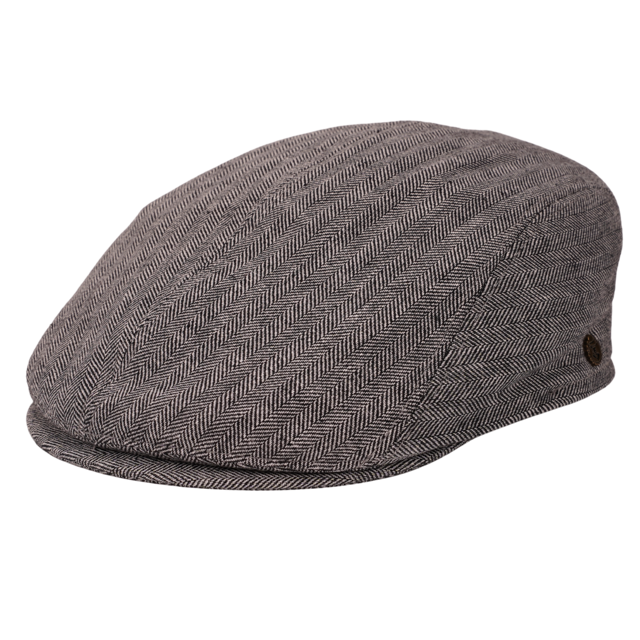 Leinen Premium Schiebermütze grau - Made in Italy