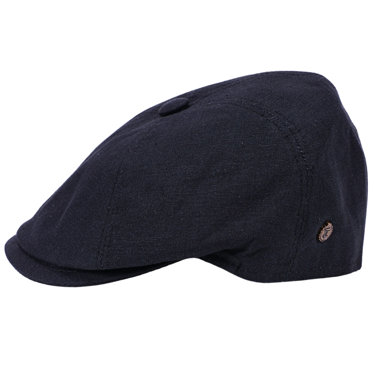 Leinen Newsboy Schiebermütze Amalfi dunkelblau - Made in Italy