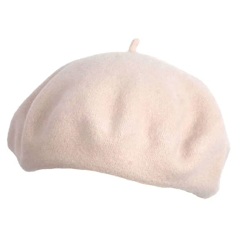 Baskenmütze Biella Wolle creme