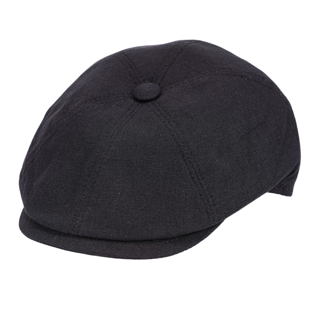 Leinen Newsboy Schiebermütze Amalfi dunkelblau - Made in Italy