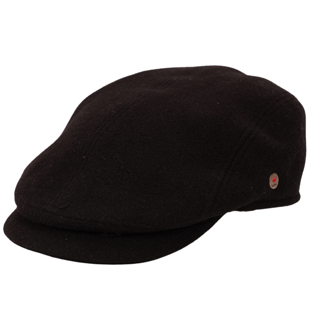 Balke Flatcap Ohrenklappen Premium Wolle Kaschmir schwarz