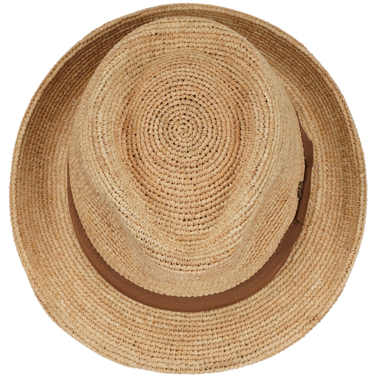 Raffia Stroh Trilby Made in Italy natur-braun