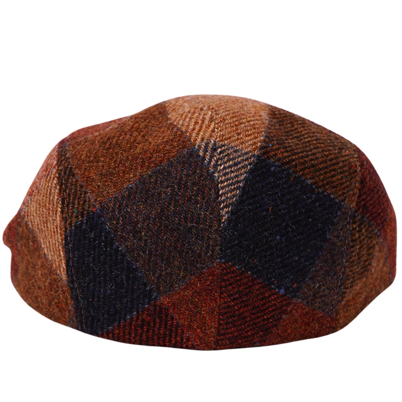 Faustmann Flatcap Schurwolle rost-karo