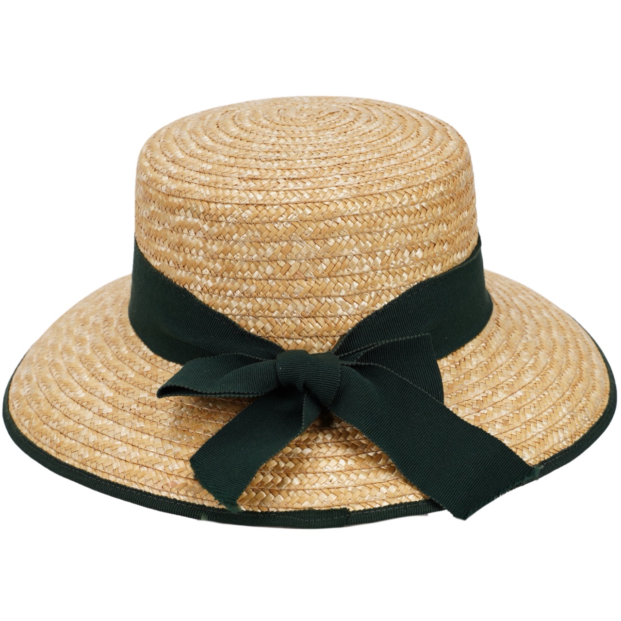 Faustmann Damen Borten Strohhut natur grün - Made in Italy