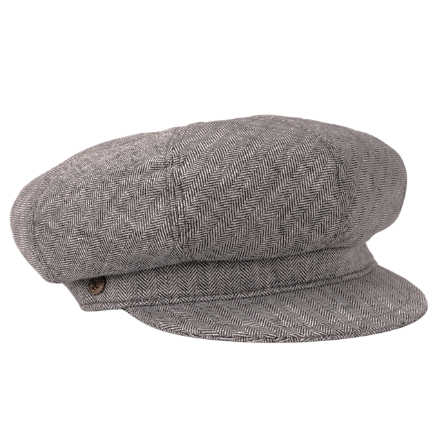 Damen Leinen Cotton Ballonmütze Pisa grau - Made in Italy