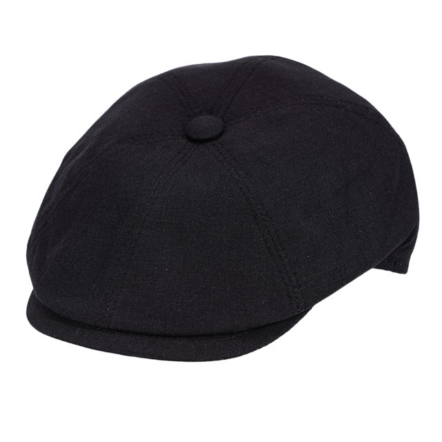 Leinen Newsboy Schiebermütze Amalfi dunkelblau - Made in Italy