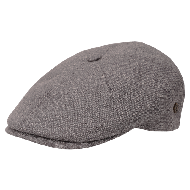 Seidenmütze Premium Newsboy Cap grau - Handmade in Italy