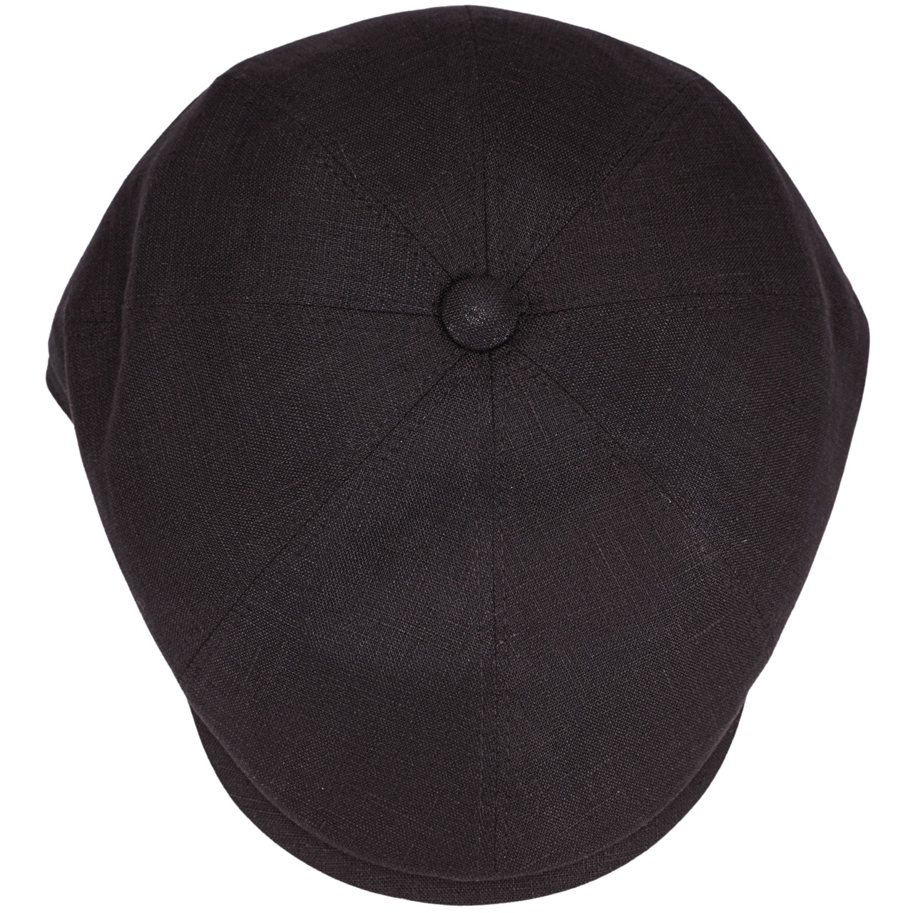 Fiebig Newsboy Leinenmütze schwarz - Made in Italy