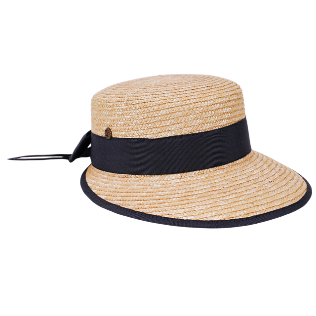 Damen Schute Stroh natur-marine