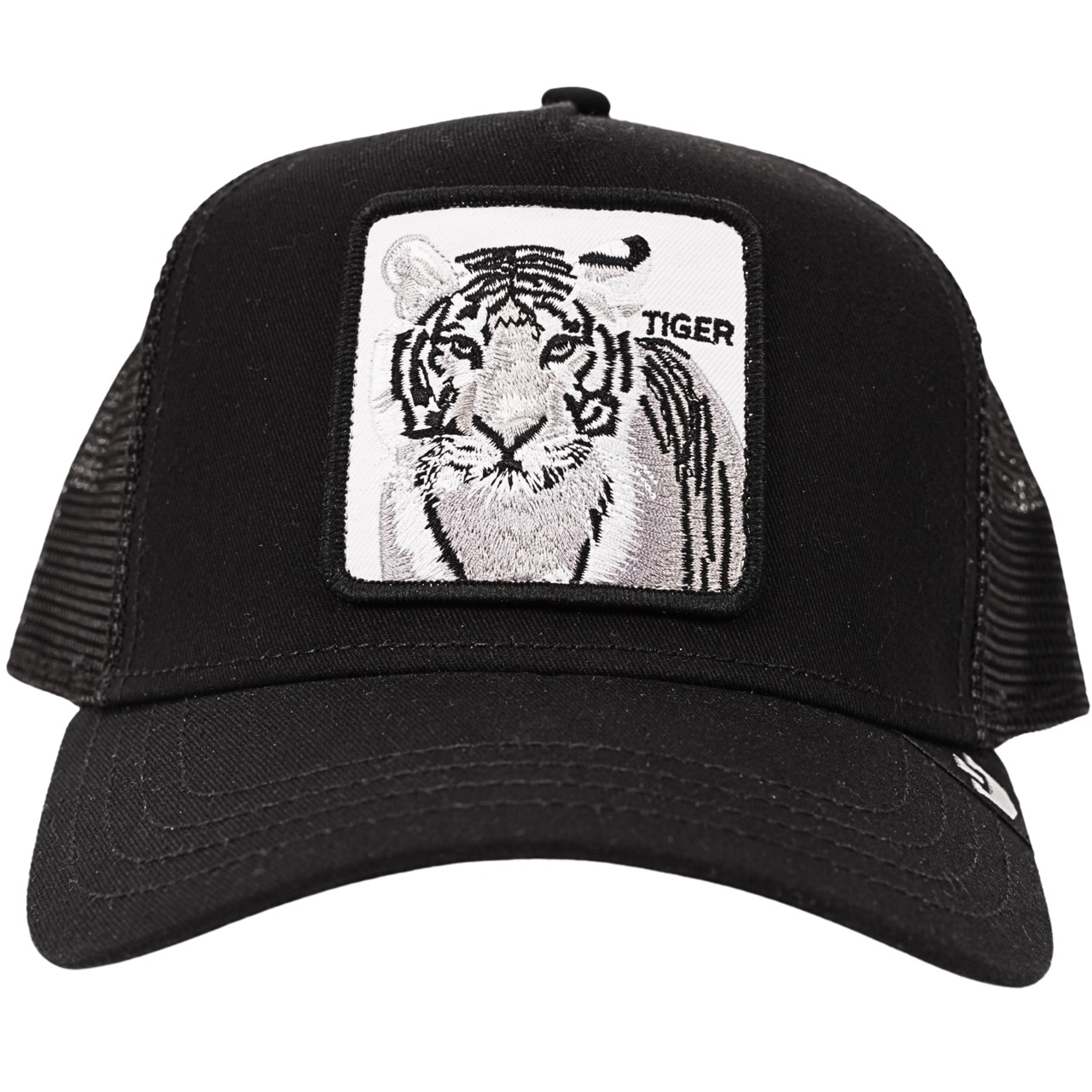Goorin Bros Original Trucker Cap White Tiger schwarz